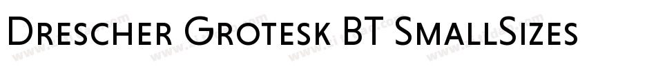 Drescher Grotesk BT SmallSizes字体转换